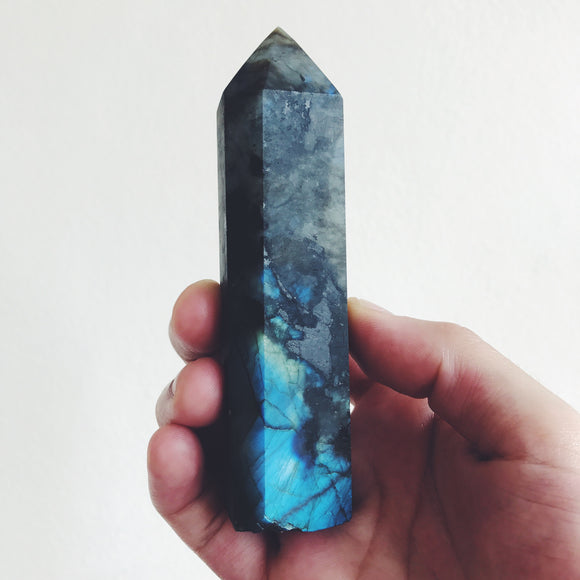 Labradorite Obelisk Crystal Chakra Healing Stone