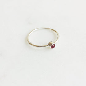 Carnelian Stack Ring in 925 Sterling Silver - Crystal Of A Kind