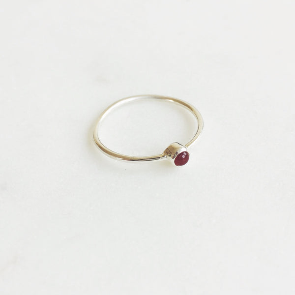 Carnelian Stack Ring in 925 Sterling Silver - Crystal Of A Kind