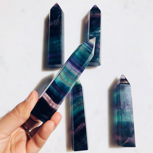 Fluorite Chakra Healing Energy Wand - Crystal Of A Kind