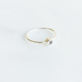 Crystal Quartz Stack Ring in 925 Sterling Silver - Crystal Of A Kind