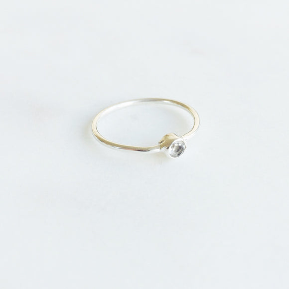 Crystal Quartz Stack Ring in 925 Sterling Silver - Crystal Of A Kind
