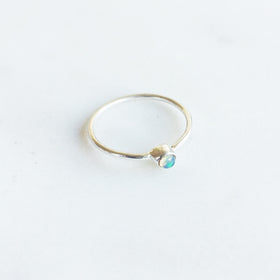 Opal Stack Ring in 925 Sterling Silver - Crystal Of A Kind