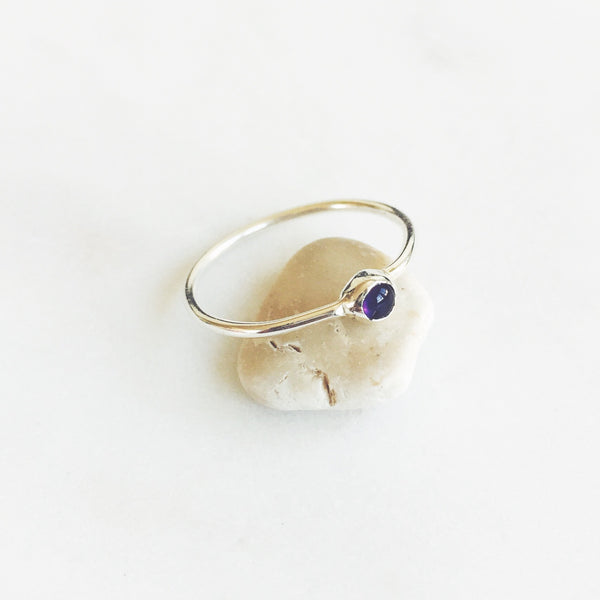 Amethyst Stack Ring in 925 Sterling Silver - Crystal Of A Kind