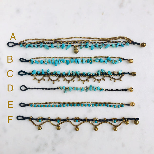 Raw Turquoise Bohemian Bracelet - Crystal Of A Kind
