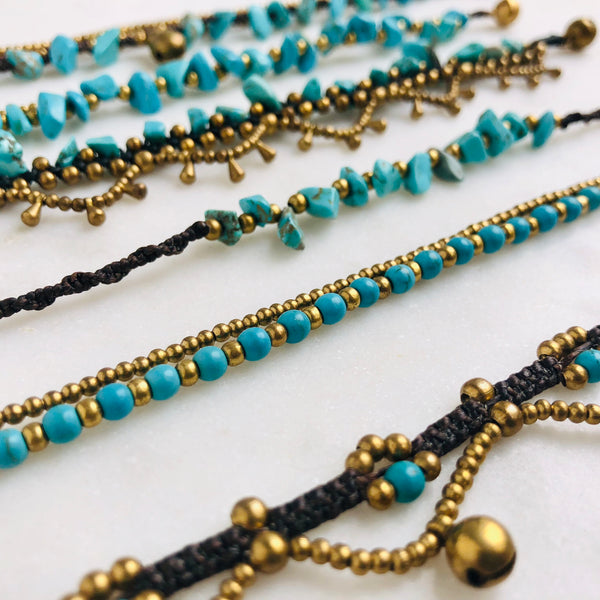 Raw Turquoise Bohemian Bracelet - Crystal Of A Kind