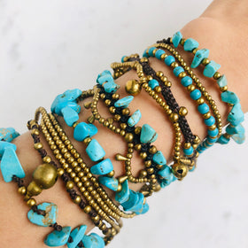 Raw Turquoise Bohemian Bracelet - Crystal Of A Kind