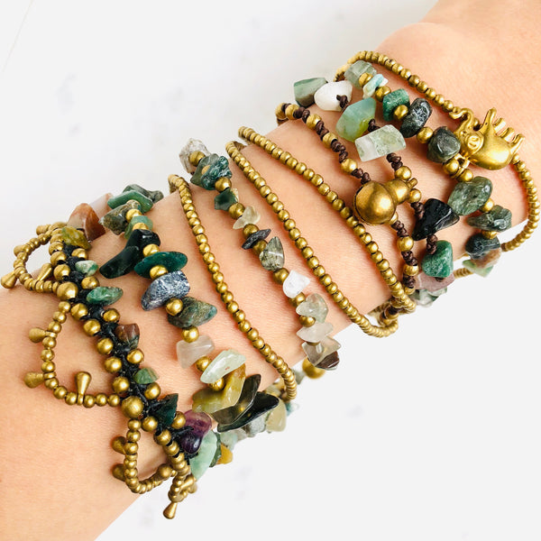 Raw Jade Bohemian Bracelet - Crystal Of A Kind
