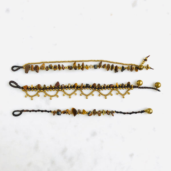 Raw Tiger Eye Bohemian Bracelet - Crystal Of A Kind