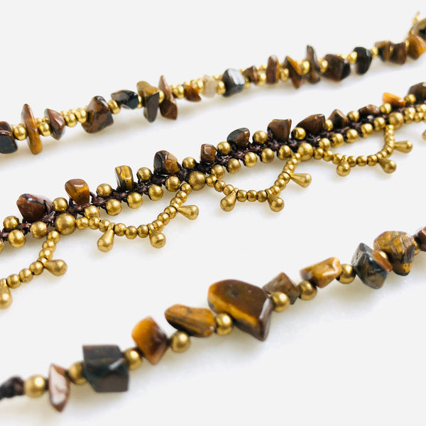 Raw Tiger Eye Bohemian Bracelet - Crystal Of A Kind