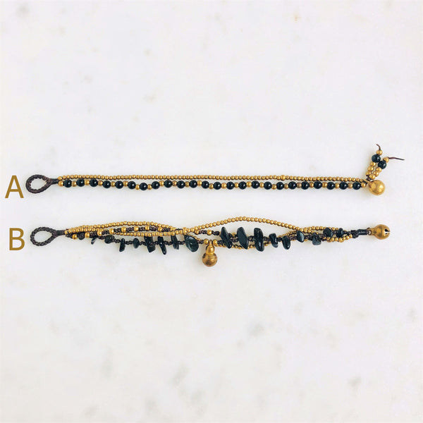 Raw Onyx Bohemian Bracelet - Crystal Of A Kind