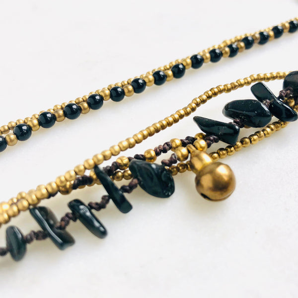 Raw Onyx Bohemian Bracelet - Crystal Of A Kind