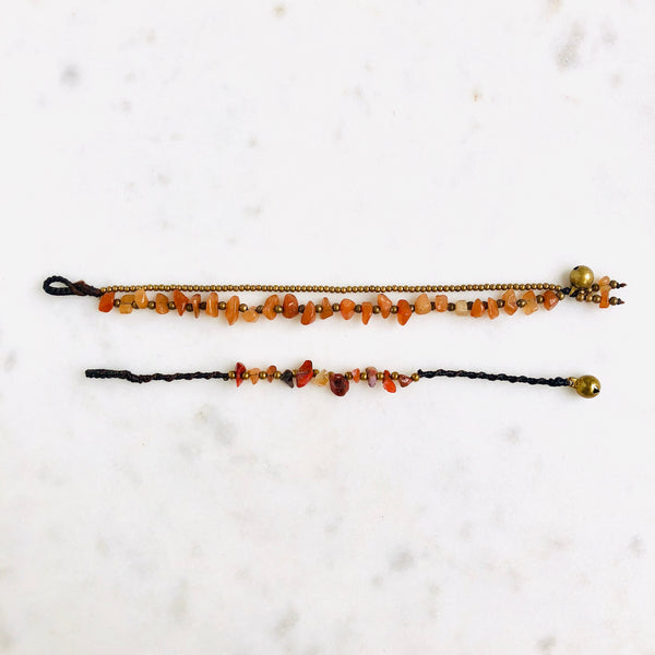 Raw Carnelian Bohemian Bracelet - Crystal Of A Kind