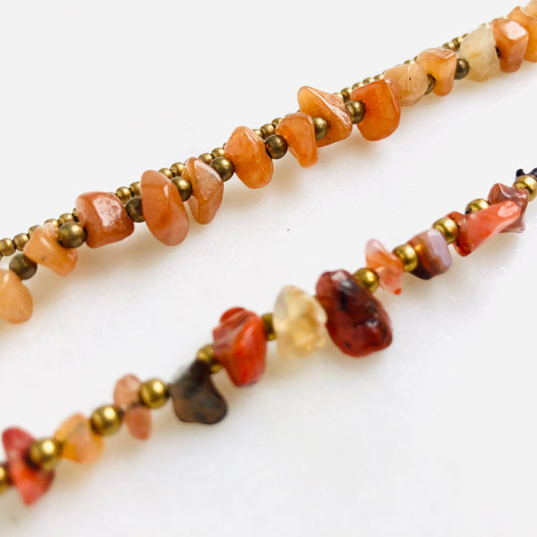 Raw Carnelian Bohemian Bracelet - Crystal Of A Kind