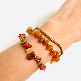 Raw Carnelian Bohemian Bracelet - Crystal Of A Kind