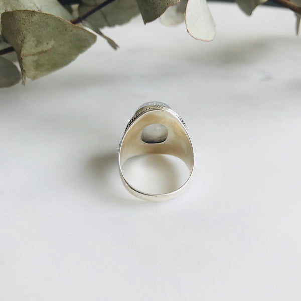 Moonstone Cuff Ring in 925 Sterling Silver - Crystal Of A Kind