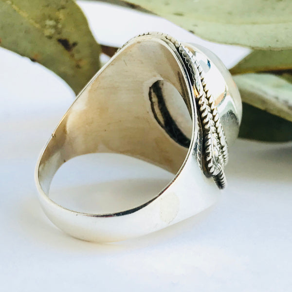 Moonstone Cuff Ring in 925 Sterling Silver - Crystal Of A Kind