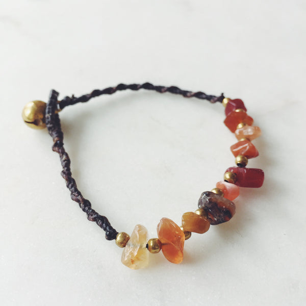 Raw Carnelian Bohemian Bracelet - Crystal Of A Kind