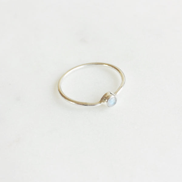 Moonstone Stack Ring in 925 Sterling Silver - Crystal Of A Kind