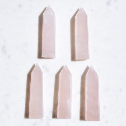Rose Quartz Chakra Healing Energy Wand - Crystal Of A Kind