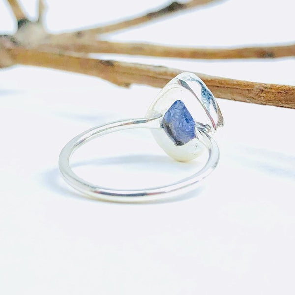 Raw Tanzanite Gemstone Ring in 925 Sterling Silver - Crystal Of A Kind