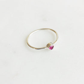 Ruby Stack Ring in 925 Sterling Silver - Crystal Of A Kind