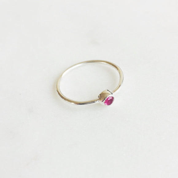 Ruby Stack Ring in 925 Sterling Silver - Crystal Of A Kind
