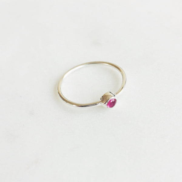Ruby Stack Ring in 925 Sterling Silver - Crystal Of A Kind