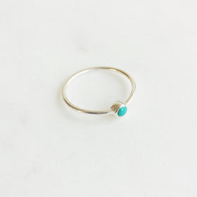 Turquoise Stack Ring in 925 Sterling Silver - Crystal Of A Kind
