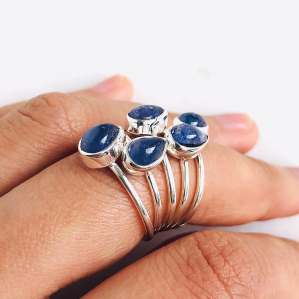 Tanzanite Teardrop Ring in 925 Sterling Silver - Crystal Of A Kind