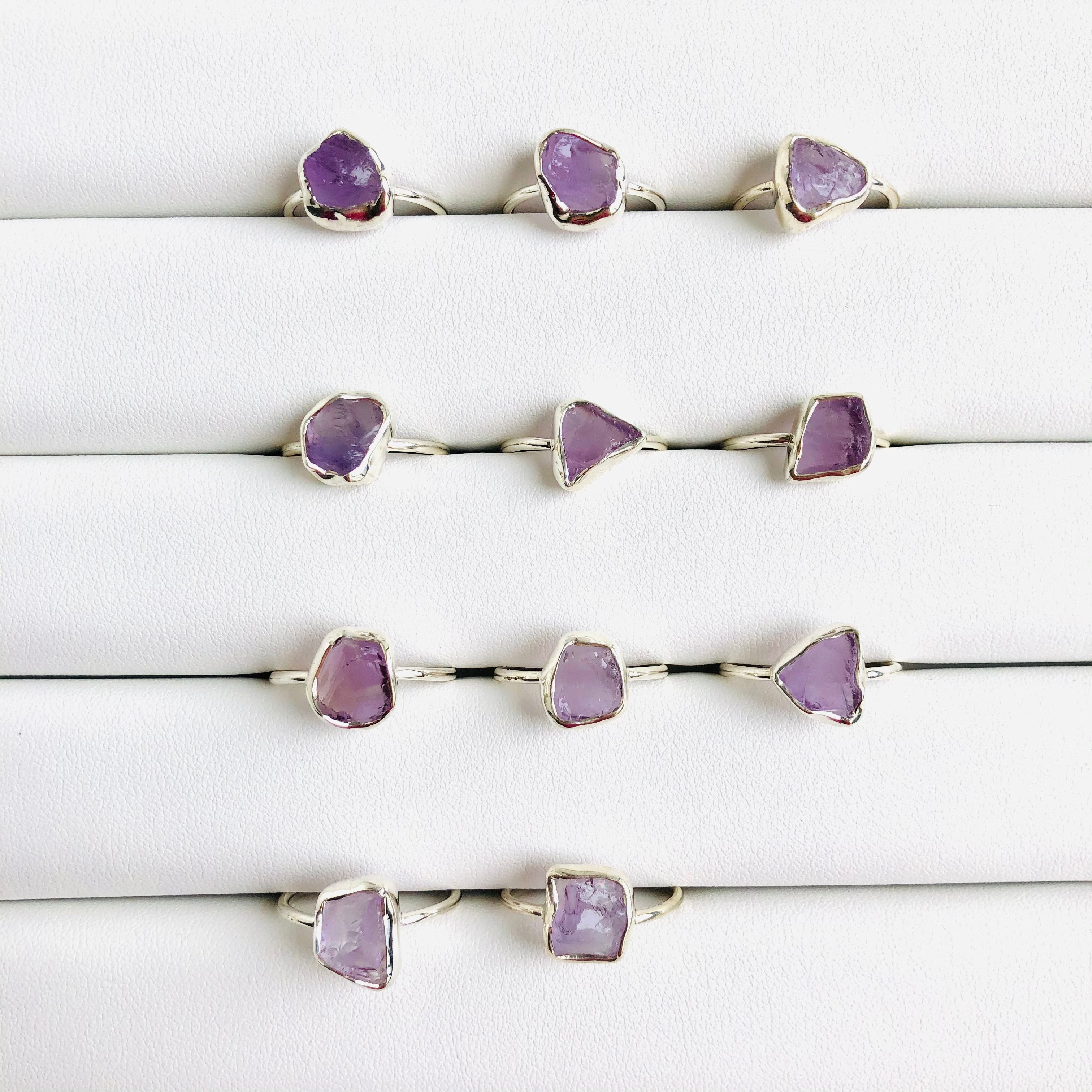 Amethyst Gemstone Ring Wholesale Lot 925 Sterling Silver Plated Rings Amethyst Gemstone Ring Wholesale Lot 925 Sterling Silver Plated Rings