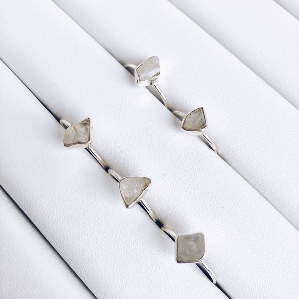 Raw Moonstone Ring in 925 Sterling Silver - Crystal Of A Kind