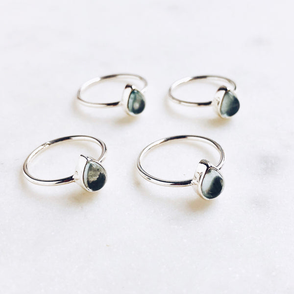 Aquamarine Teardrop Ring in 925 Sterling Silver - Crystal Of A Kind