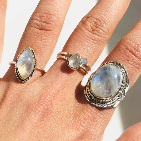 Larimar Cuff Ring in 925 Sterling Silver - Crystal Of A Kind