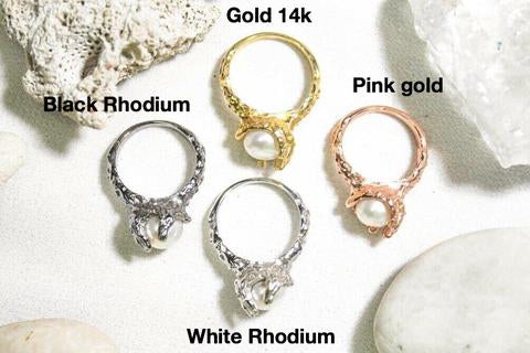 Raw Aquamarine Twisted Ring in Rose Gold - Crystal Of A Kind